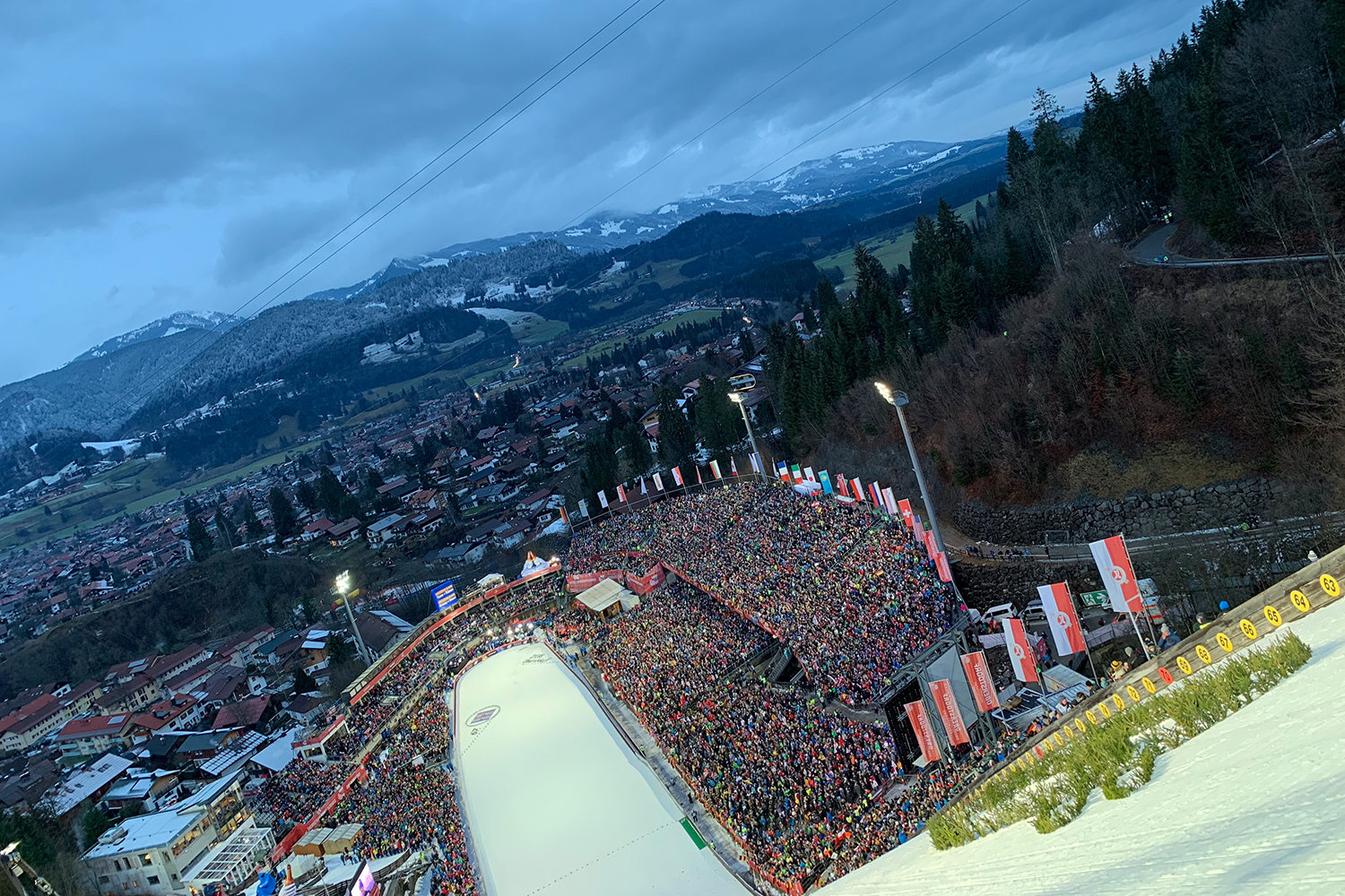 Weltrekordversuch an der Schanze in Oberstdorf