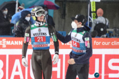 Lovro Kos & Cene Prevc (SLO); 70. Vierschanzentournee - Oberstdorf, Einzelwettbewerb 29.12.21; Foto: Konstanze Schneider