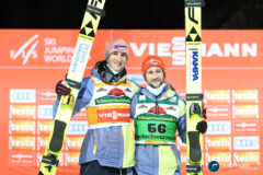 Karl Geiger und Markus Eisenbichler (GER); Titisee-Neustadt - Einzelwettbewerb 23.01.22; Foto: Konstanze Schneider