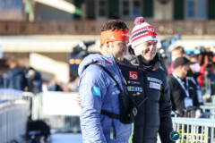 Horst Hüttel (GER) und Clas Brede Braathen (NOR); Vierschanzentournee - GaPa; Neujahrsskispringen 01.01.22; Foto: Konstanze Schneider