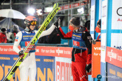 Jan Hoerl und Daniel Huber (AUT); Vierschanzentournee - Bischofshofen 05.01.22; Foto: Konstanze Schneider