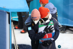 Karl Geiger und Markus Eisenbichler (GER); Vierschanzentournee - GaPa; Neujahrsskispringen 01.01.22; Foto: Konstanze Schneider