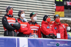 Michael Hayböck, Manuel Fettner, Daniel Tschofenig, Ulrich Wohlgenannt (AUT); Skifliegen Oberstdorf 19.03.22; Foto: Konstanze Schneider